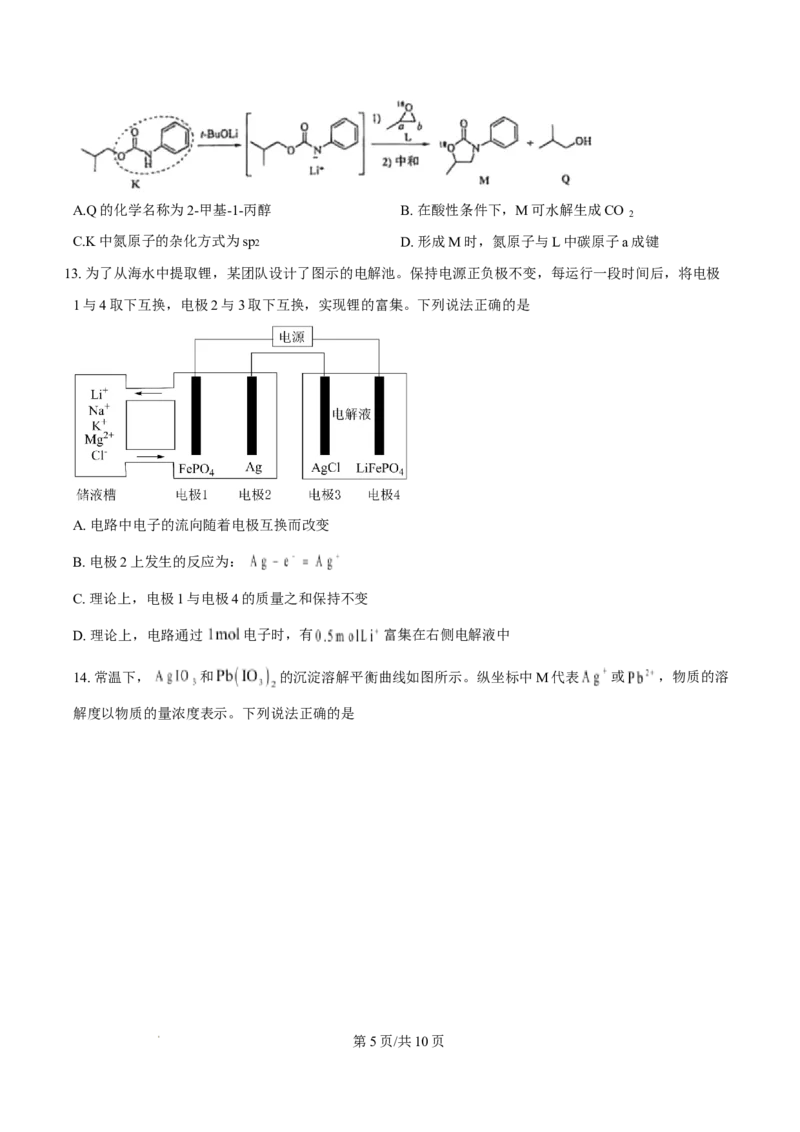 2025年1月山西、陕西、宁夏、青海普通高等学校招生考试适应性测试（八省联考）化学试题Word版无答案_2025年1月_❤2025年高考综合改革适应性演练（八省联考）(1)
