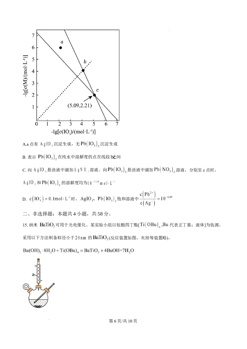 2025年1月山西、陕西、宁夏、青海普通高等学校招生考试适应性测试（八省联考）化学试题Word版无答案_2025年1月_❤2025年高考综合改革适应性演练（八省联考）(1)