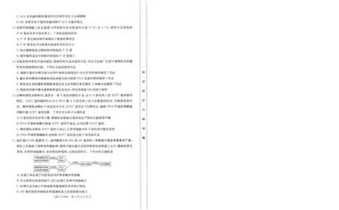 2025届陕西省汉中市高三下学期质量检测考试（二模）生物试题_2025年4月_2504062025届陕西省汉中市高三下学期质量检测考试（二模）（全科）