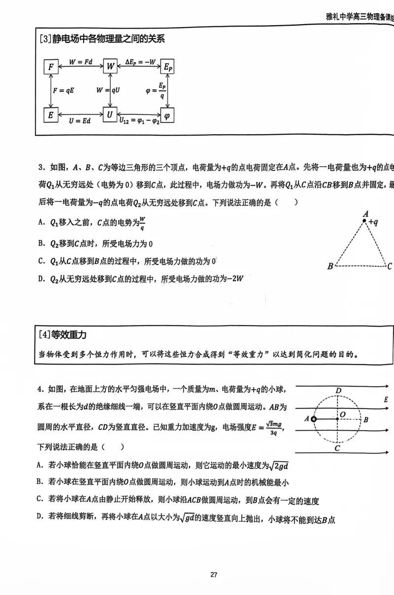 2025雅礼中学考前冲刺讲义_2025年5月_2505202025雅礼中学考前冲刺物理讲义