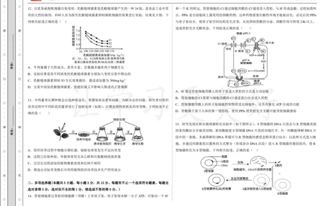 (8.18)-点睛押题卷&mdash;&mdash;河北卷_2024高考押题卷_132024高途全系列_26高途点睛卷_2024点睛密卷-生物