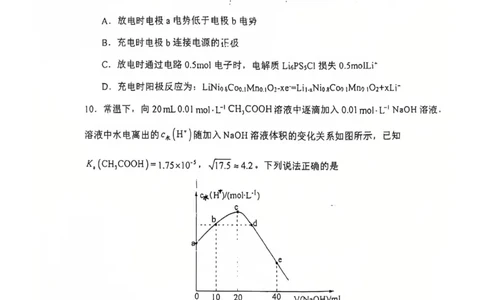 化学试卷._2025年2月_250201福建省福州市福建师范大学附属中学2025届高三上学期期末考试试题_福建省福建师范大学附属中学2024-2025学年高三上学期1月期末化学试题