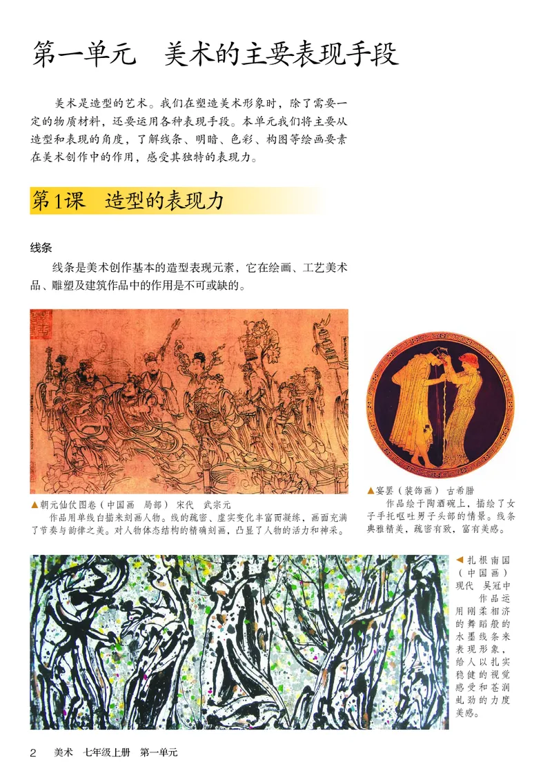 鲁教版7年级美术上册高清教材_4-教培资料-26年最新资料-同步更新_初中高中教资_03科三专项（进去保存报考的学科即可）_02科三专项（笔记真题思维导图教学设计版本二）