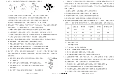 2025届云南三校高考备考实用性联考卷（七）生物_2025年3月_250324云南省三校2025届高三下学期3月高考备考实用性联考卷（七）（全科）_2025届云南三校高考备考实用性联考卷（七）生物