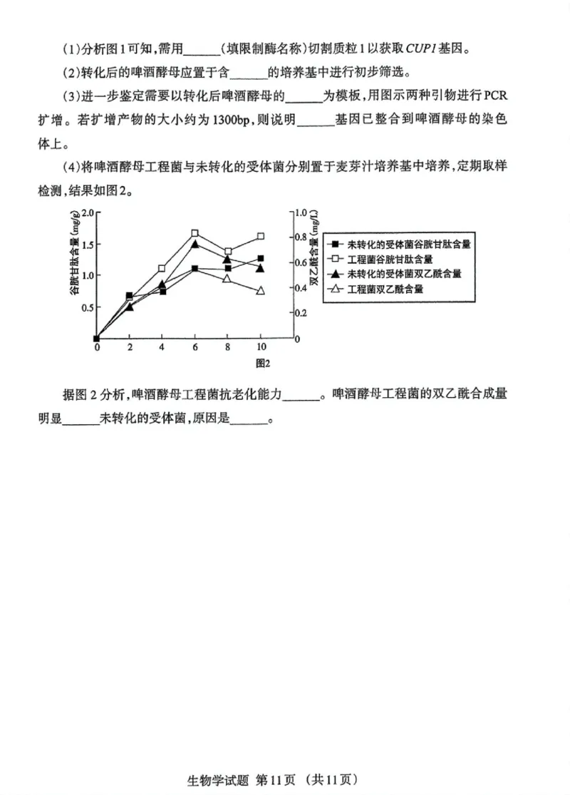 内蒙古自治区呼和浩特市2025届高三第一次模拟考试生物_2025年3月_250314内蒙古自治区呼和浩特市2025届高三第一次模拟考试（鄂尔多斯市，阿拉善盟）（全科）
