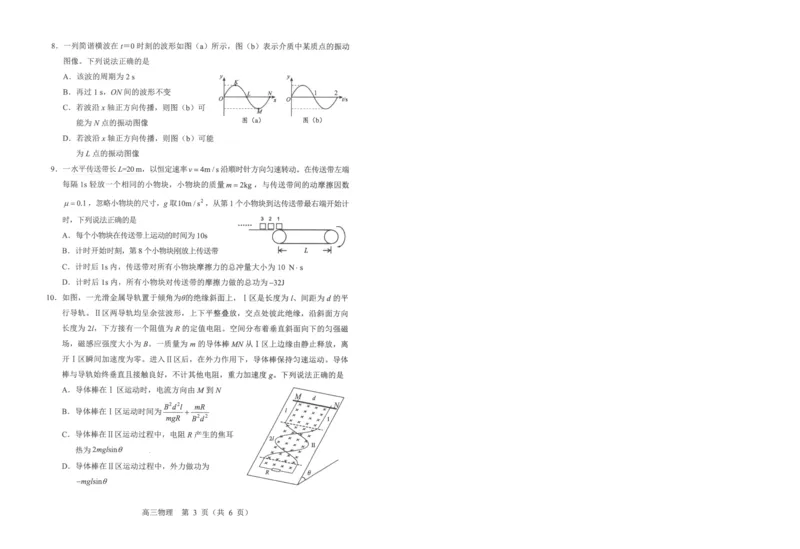 2025届东北三省四城市联考暨辽宁省沈阳市高三下学期质量监测（二）物理试卷_2025年4月_2504102025年东北三省四城市联考暨沈阳市高三质量监测（二）（全科）