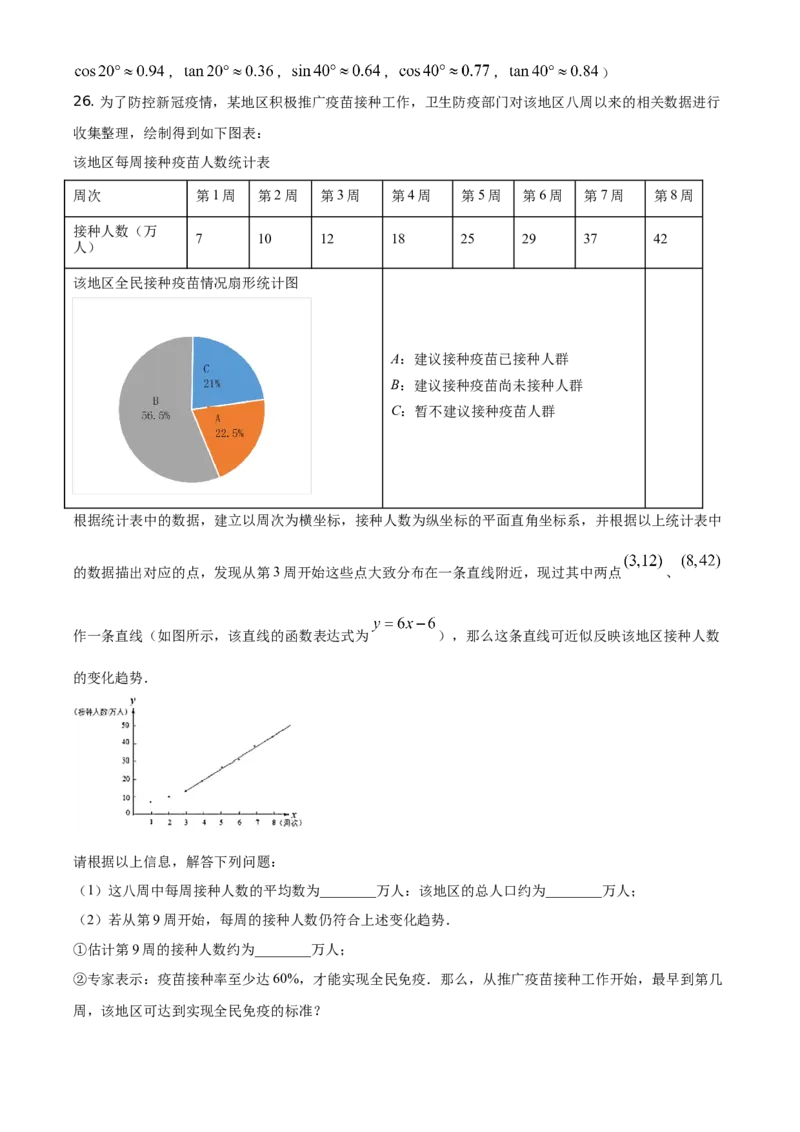 精品解析：江苏省盐城市2021年中考数学试题（原卷版）_中考真题_2.数学中考真题2015-2024年_地区卷_江苏省_盐城中考数学08-21年