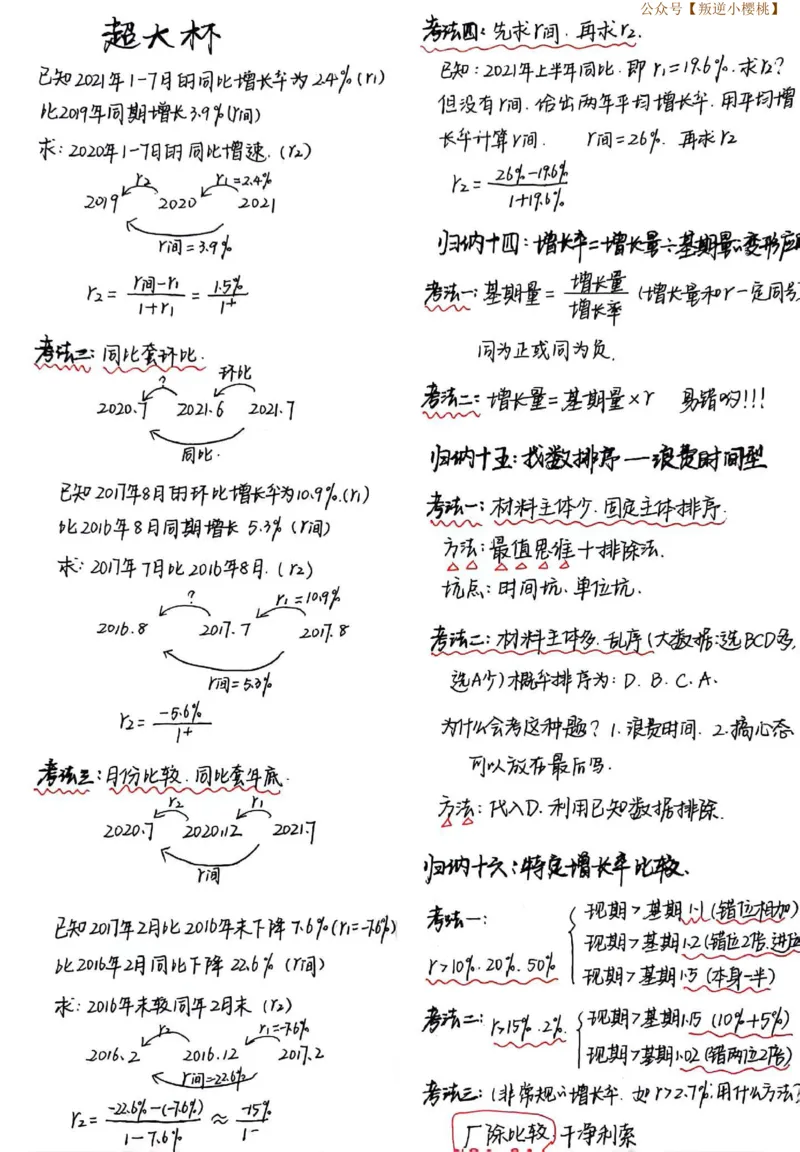 高照超大杯归纳笔记_2026考公资料_（06）高照_高照资料笔记合集_高照丨24资料分析笔记（含速算）