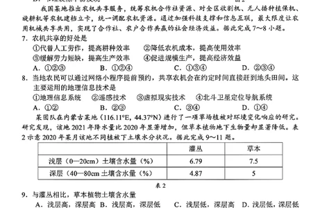 2025年金华市义乌市高三三模-地理试卷_2025年5月_2505142025年金华市义乌市高三三模适应性考试（全科）_2025年金华市义乌市高三三模适应性考试地理