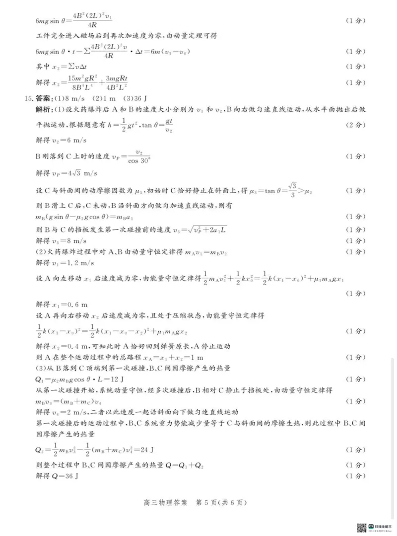 2025届河北省沧州市高三下学期4月复习质量监测（二模）物理试题（含答案）_2025年4月_2504162025届河北省沧州市高三下学期4月复习质量监测（二模）（全科）