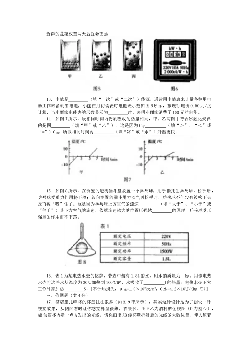 辽宁沈阳2012中考试题物理卷(含答案)_中考真题_4.物理中考真题2015-2024年_地区卷_辽宁物理_辽宁物理_沈阳物理08-22_沈阳中考物理08-21