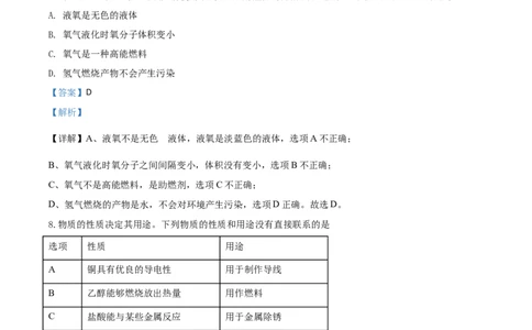 精品解析：山东省德州市2020年中考化学试题（解析版）_中考真题_5.化学中考真题2015-2024年_2020中考化学真题（113份）_2020年中考真题精品解析化学（山东德州卷）精编word版