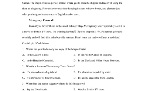 青海省2025年高考全国二卷英语高考真题文档版（含答案）_1.高考2025全国各省真题+答案_3.高考英语试题及答案