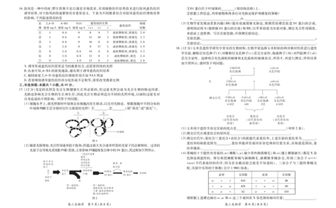 26届8月江西高三开学考试&middot;生物8.13_2025年8月_250829江西省上进联考2025-2026学年新高三秋季入学摸底考试