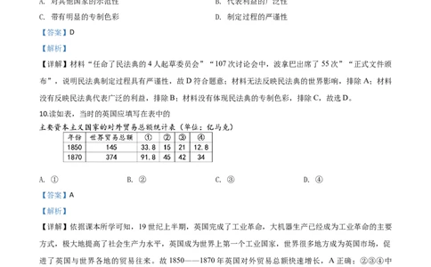 精品解析：四川省德阳市2020年中考历史试题（解析版）_中考真题_6.历史中考真题2015-2024年_2020历史真题79份_2020年中考真题精品解析历史（四川德阳卷）精编word版