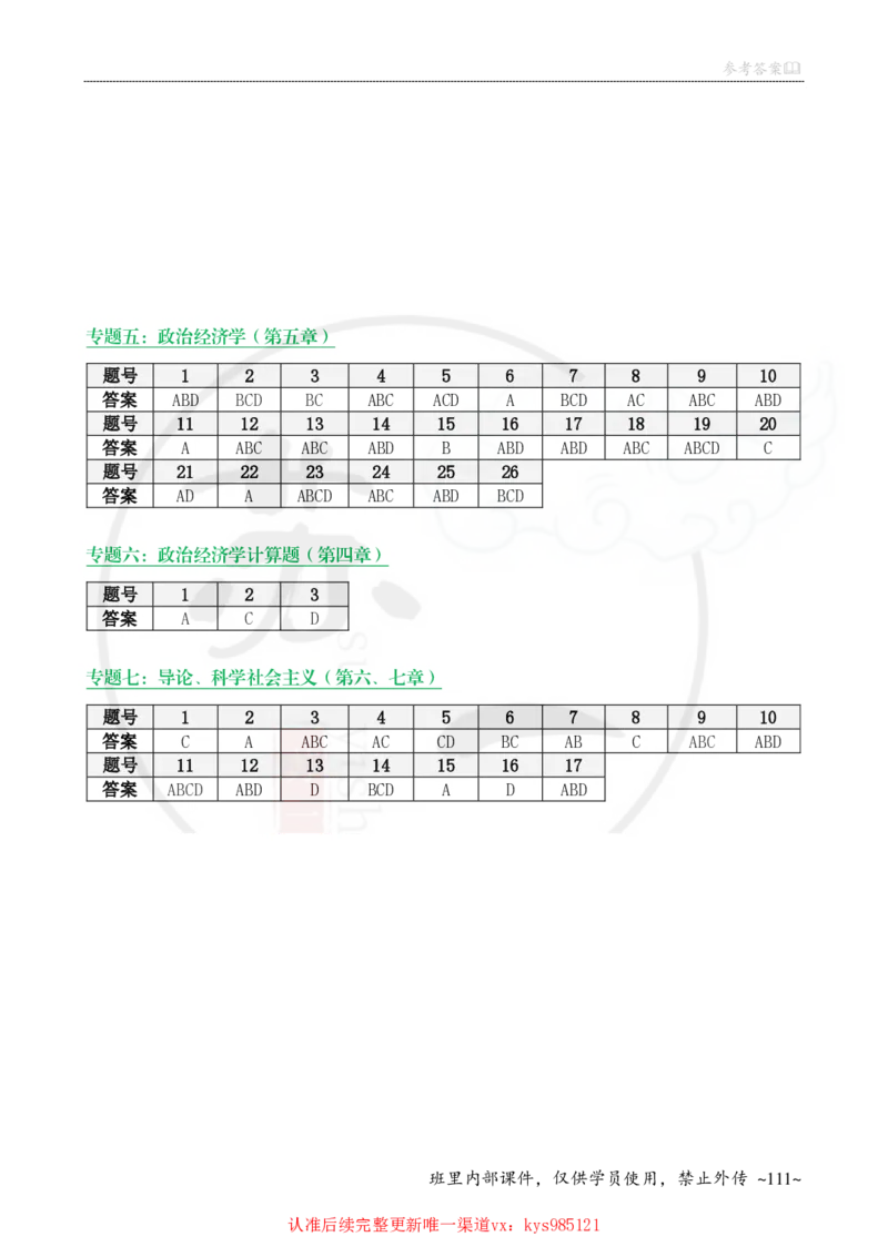 配套题目：答案（马原第5-7章）_2026考公资料_（49）政治理论合集_政治理论合集_2025考研政治_05.苏一_04.救命课程_00.课件资料_冲刺救命课&mdash;&mdash;马原资料