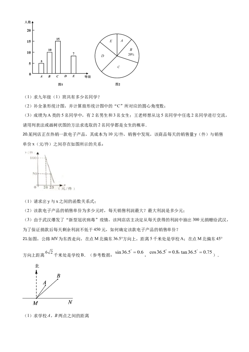精品解析：四川省广元市2020年中考数学真题（原卷版）_中考真题_2.数学中考真题2015-2024年_2020全国多省多地中考数学真题126份_2020年中考真题精品解析数学（四川广元卷）精编word版