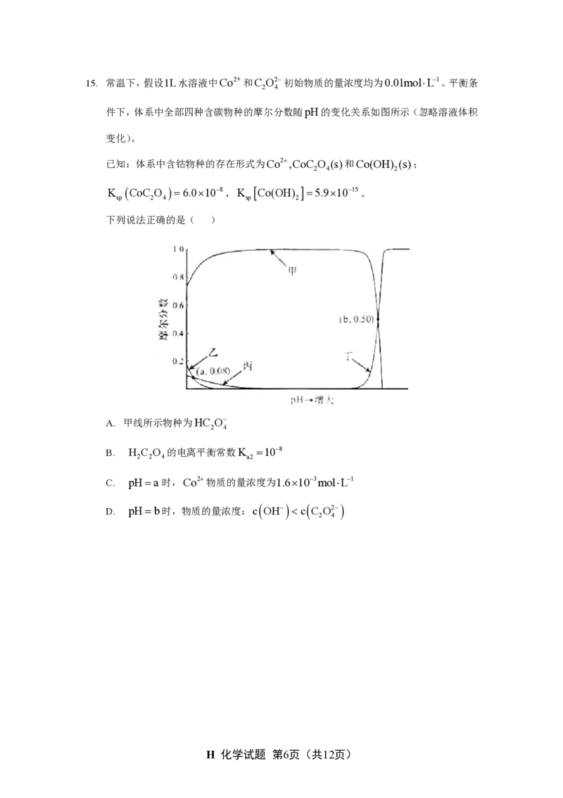 2025《高考真题&bull;山东》化学试卷_2025《全国高考真题卷》各地方卷_2025《高考真题&bull;山东》