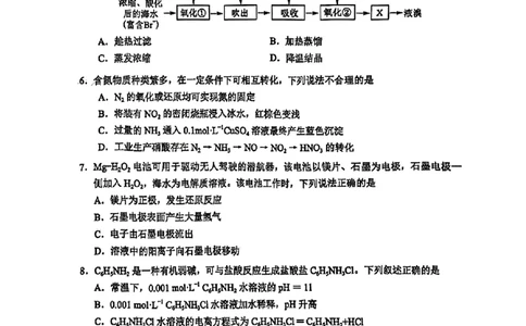 化学试题卷_2025年3月_2503192025年广州市普通高中毕业班综合测试（一）（全科）_2025年广州市普通高中毕业班综合测试（一）化学