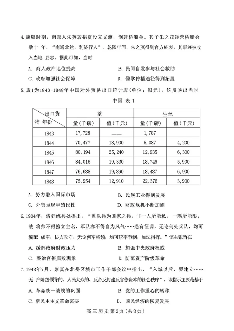 历史_2025年2月_250211山东省潍坊市2025届高三诊断性调研监测考试（2月开年考）（全科）_山东省潍坊市2025届高三诊断性调研监测考试（2月开年考）历史