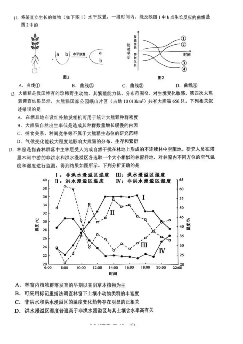 2025届安徽省安庆市高三二模生物试题_2025年3月_250323安徽省安庆市2025届高三第二次模拟（全科）_安徽省安庆市2025届高三第二次模拟生物学