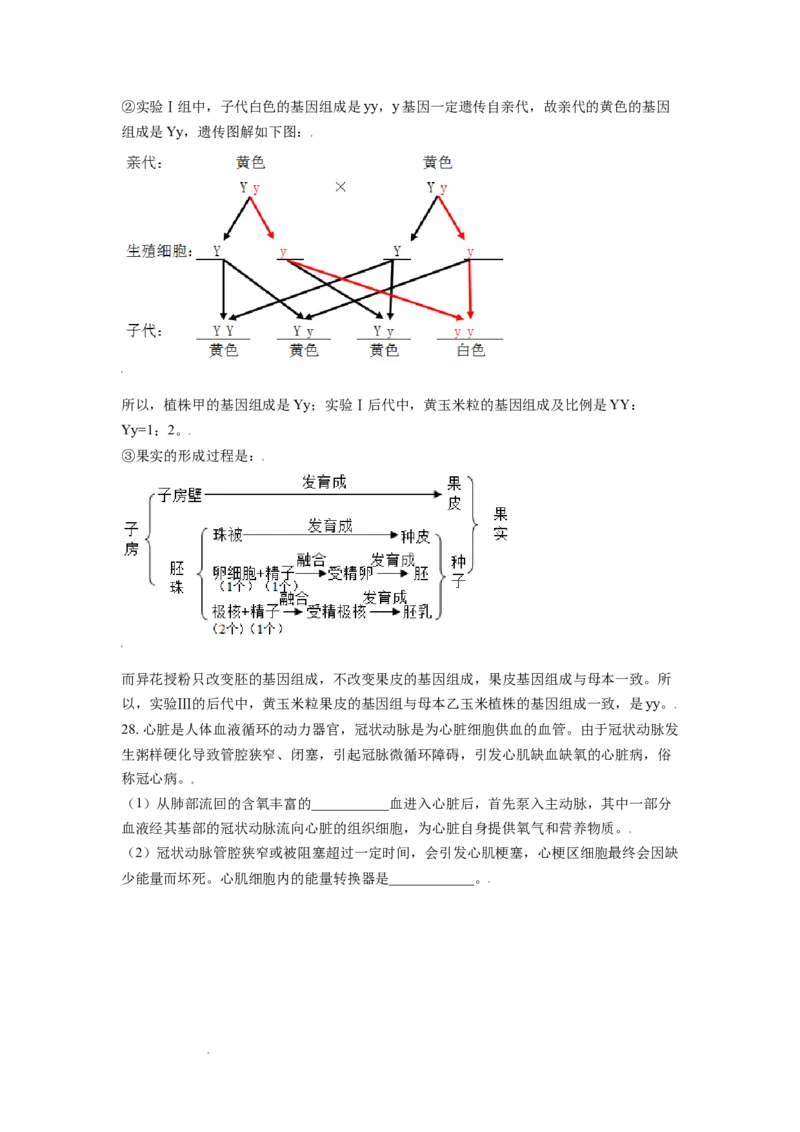 精品解析：山东省东营市2021年中考生物试题（解析版）_中考真题_8.生物中考真题2015-2024年_地区卷_山东省_东营中考生物09-22