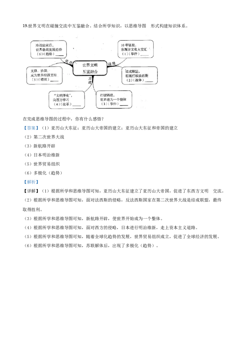 精品解析：吉林省2020年中考历史试题（解析版）_中考真题_6.历史中考真题2015-2024年_2020历史真题79份_2020年中考真题精品解析历史（吉林卷）精编word版