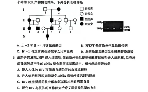 北京市朝阳区2025届高三年级第二学期3月质量检测一生物_2025年3月_250330北京市朝阳区2025届高三年级第二学期3月质量检测一（一模）（全科）