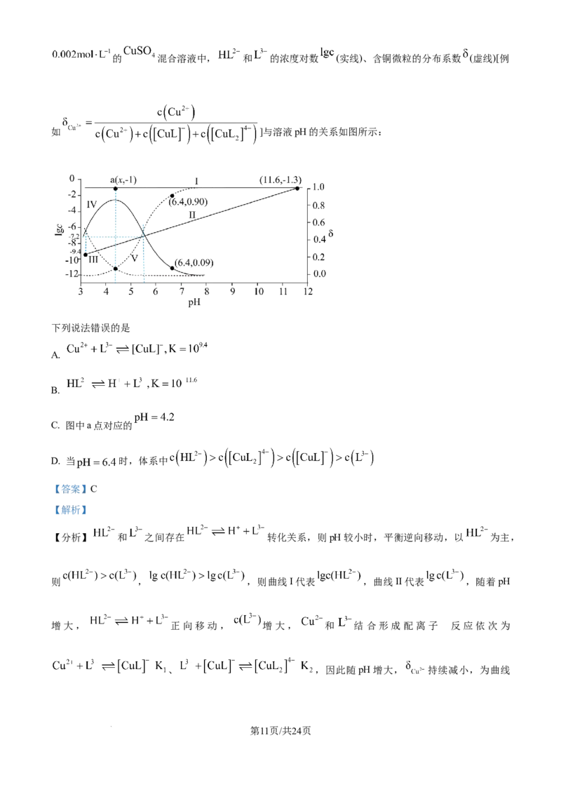 2025《高考真题&bull;河北》化学试题(解析版)_2025《全国高考真题卷》各地方卷_2025《高考真题&bull;河北》