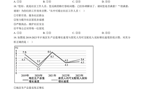 精品解析：2024年福建省中考道德与法治真题（原卷版）_中考真题_7.政治中考真题2015-2024年_2024政治真题_精品解析：2024年福建省中考道德与法治真题