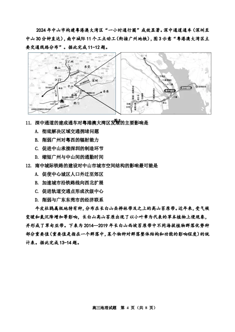 三摸15doc_2025年3月_250331吉林省吉林市2024-2025学年高三下学期3月三模（全科）_吉林省吉林市2024-2025学年高三下学期3月三模试题地理Word版含答案