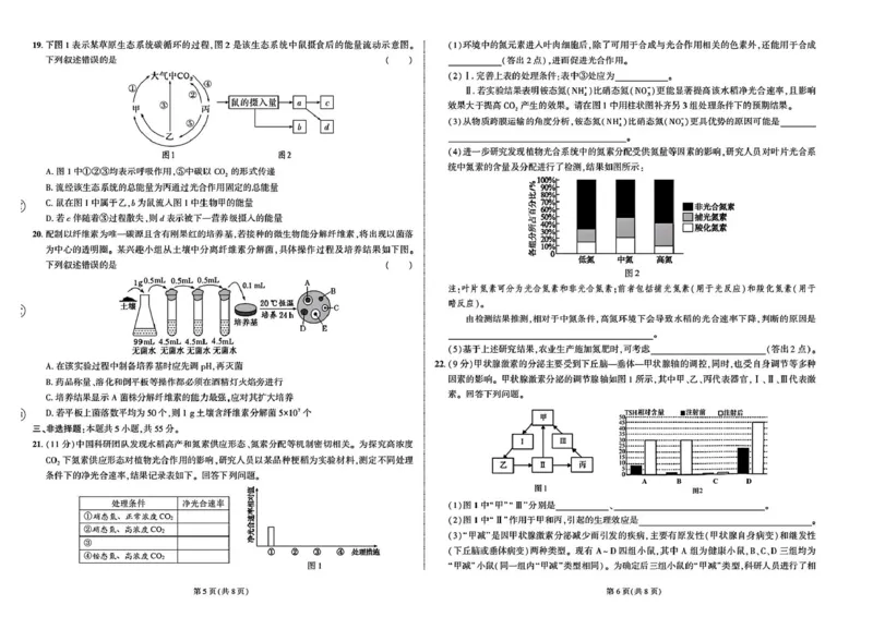 东三省名校联盟&rdquo;高考最后一卷&ldquo;2025届联合模拟考试生物试题（含答案）_2025年5月_250523东三省名校联盟高三下学期高考最后一卷联合模拟考试（全科）