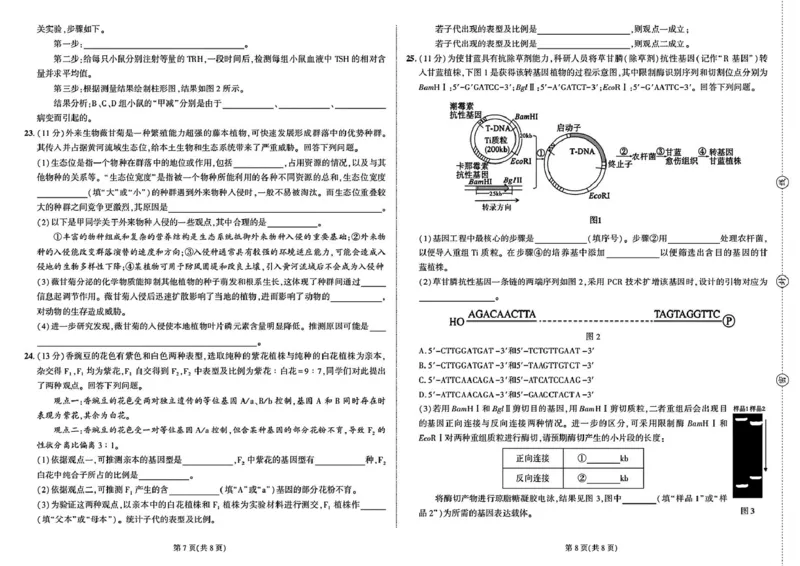 东三省名校联盟&rdquo;高考最后一卷&ldquo;2025届联合模拟考试生物试题（含答案）_2025年5月_250523东三省名校联盟高三下学期高考最后一卷联合模拟考试（全科）