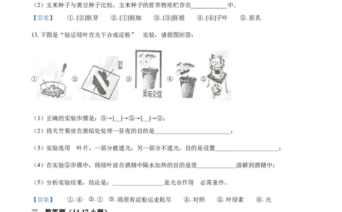 辽宁省本溪市2021年中考生物试题_中考真题_8.生物中考真题2015-2024年_2021中考生物真题64份_2021辽宁