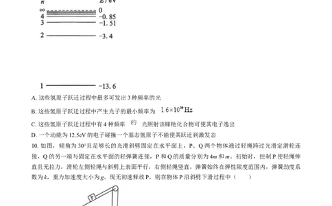 2025年1月山西、陕西、宁夏、青海普通高等学校招生考试适应性测试（八省联考）物理试题Word版无答案_2025年1月_2501062025年高考综合改革适应性演练（八省联考）