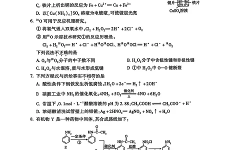 北京市朝阳区2025届高三年级第二学期3月质量检测一化学+答案_2025年3月_250330北京市朝阳区2025届高三年级第二学期3月质量检测一（一模）（全科）