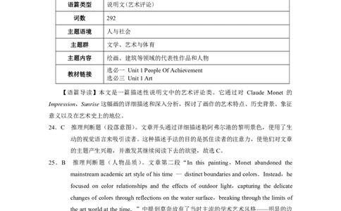 云南省保山市2024-2025学年高三上学期1月期末质量监测英语答案_2025年1月_250120云南省保山市2024-2025学年高三上学期1月期末质量监测试题