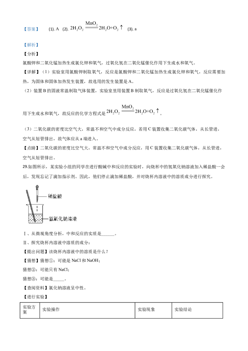 精品解析：山东省临沂市2020年中考化学试题（解析版）_中考真题_5.化学中考真题2015-2024年_2020中考化学真题（113份）_2020年中考真题精品解析化学（山东临沂卷）精编word版