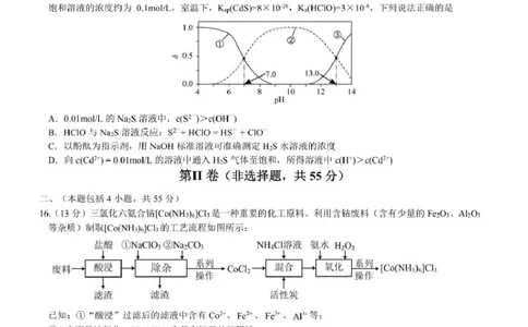 决胜新高考&middot;四川名优校联盟2025届高三4月联考化学+答案_2025年4月_250403决胜新高考&middot;四川名优校联盟2025届高三4月联考