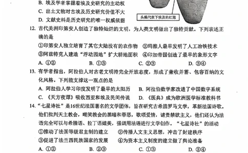 北京市丰台区2024-2025学年高三上学期期末考试历史试题（含答案）_2025年1月_250112北京市丰台区2024-2025学年高三上学期期末考试
