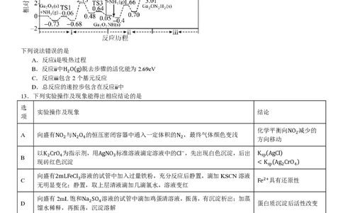河北化学-试题_1.高考2025全国各省真题+答案_00.2025各省市高考真题及答案（按省份分类）_9、河北卷（全科，持续更新）_5.化学