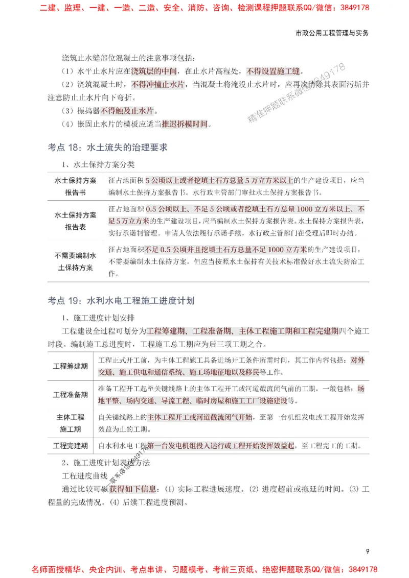 2025年一级建造师《水利水电工程》考前10页纸_1_2026年一级建造师_2026年一建水利_2025年一建水利SVIP_05-考前密训✿央企特训✿机构普押_23-水利《考前必背10页纸》233