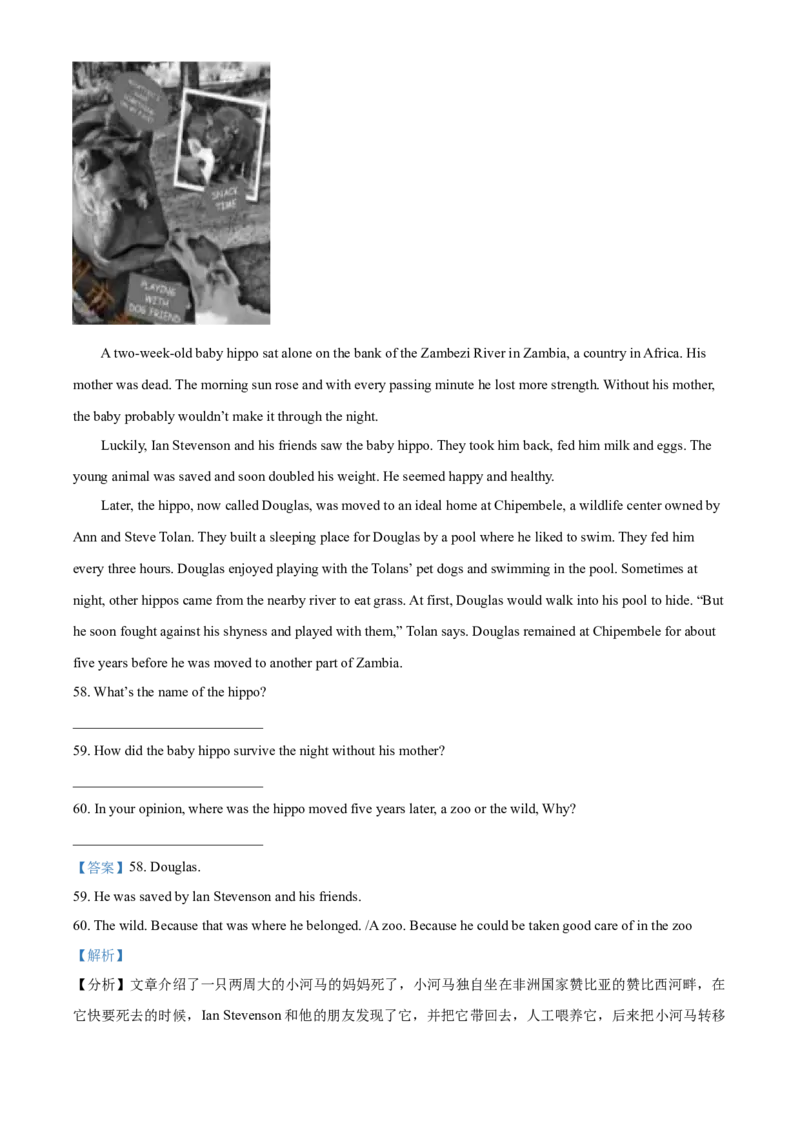 精品解析：江苏省苏州市2021年中考英语试题（解析版）_中考真题_3.英语中考真题2015-2024年_2021中考英语真题86份_2021江苏省_精品解析：江苏省苏州市2021年中考英语试题