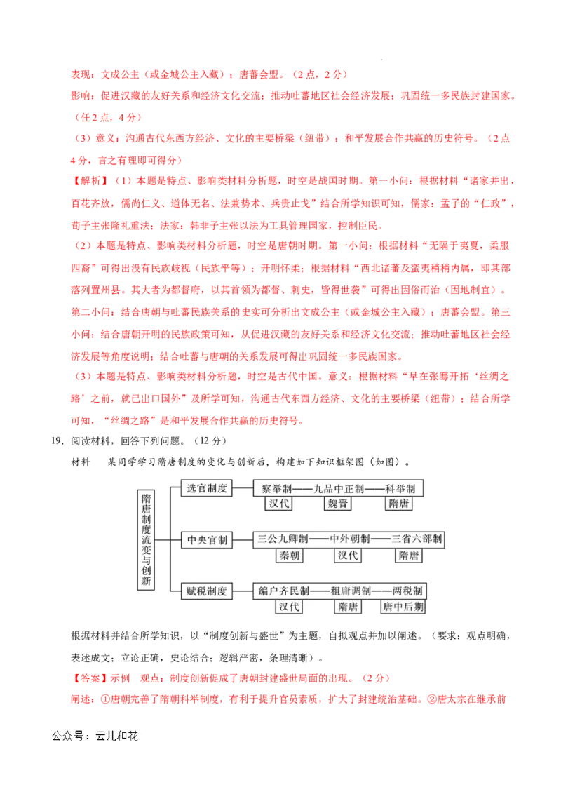 高一历史期中模拟卷01（全解全析）（新高考通用）_1多考区联考试卷_1014高一期中模拟卷（新高考通用）黄金卷：2024-2025学年高一上学期期中模拟考试