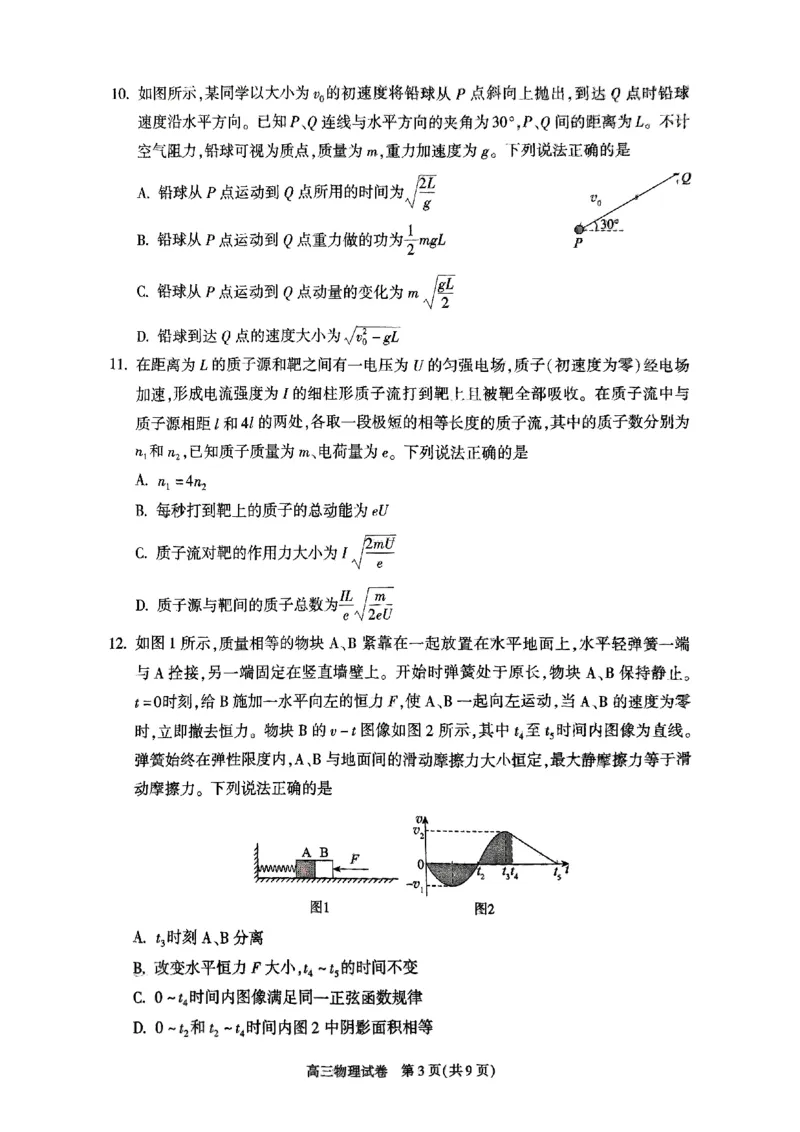 2025年北京市朝阳区高三二模-物理+答案_2025年5月_2505132025年北京市朝阳区高三二模（全科）