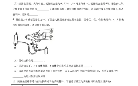 精品解析：四川泸州2021年中考生物试题（原卷版）_中考真题_8.生物中考真题2015-2024年_地区卷_四川省_四川泸州生物（只有2021）