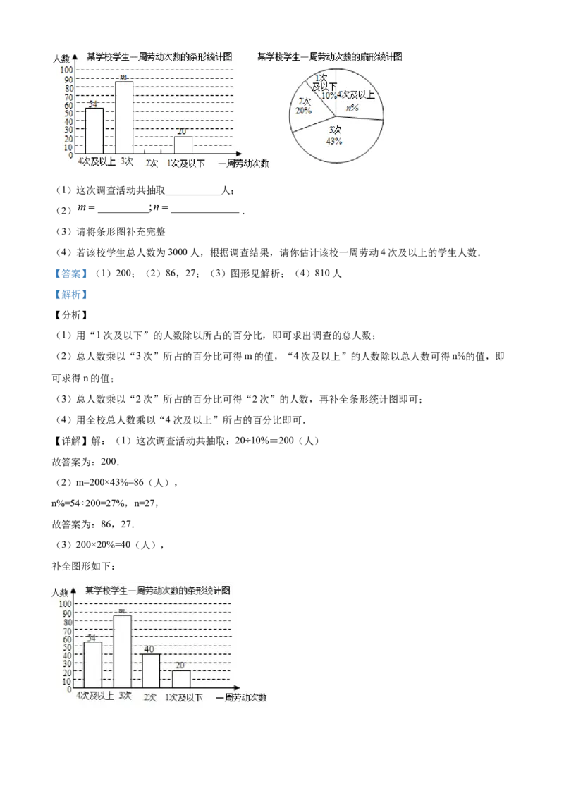 精品解析：湖南长沙市2020年中考数学试题（解析版）_中考真题_2.数学中考真题2015-2024年_2020全国多省多地中考数学真题126份_2020年中考真题精品解析数学（湖南长沙卷）精编word版