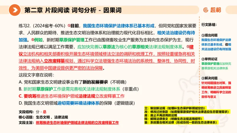 超格六合一言语-第二节-主旨理解题-转折因果词_2026考公资料_超格合集_公考-理论班2026超格行测申论（六合一）理论实战班_言语理解理论实战班老于_课件