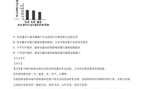 精品解析：山东省泰安市2021年中考生物试题（解析版）_中考真题_8.生物中考真题2015-2024年_2021中考生物真题64份_2021山东省_精品解析：山东省泰安市2021年中考生物试题