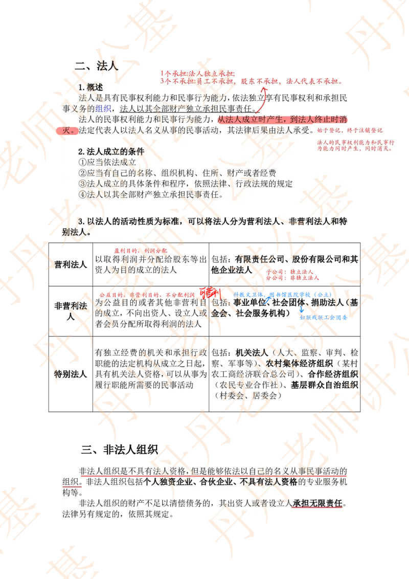 课代表木木&mdash;民法典总则部分随堂笔记_2026考公资料_花生十三合集_2024+2023年资料_系统班2024上半年四海花生公考笔试系统班（含速算训练营）_2024上半年省考丹丹常识公基系统班